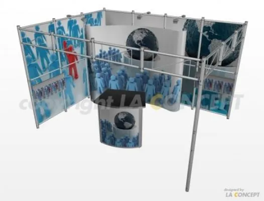 Bild: Messestände für die InnoTrans 2010