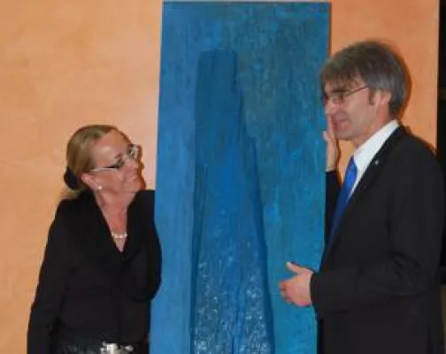 Bild: Kunst zum Anfassen in der Raiffeisenbank Südhardt eG