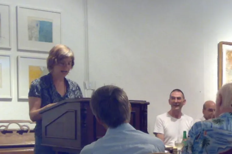 Berliner Buchhändlerkeller verleiht Günter Bruno Fuchs Literaturpreis an Kirsten Kühlke Bild: Berliner Buchhändlerkeller verleiht Günter Bruno Fuchs Literaturpreis an Kirsten Kühlke