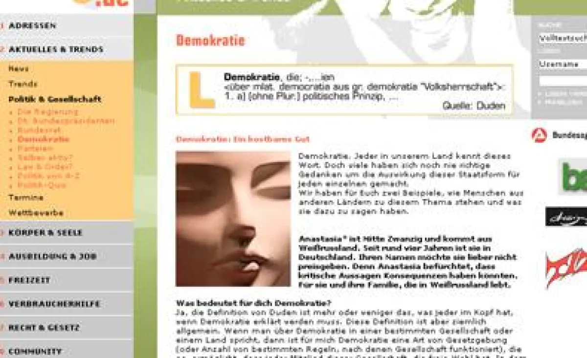Seite Demokratie