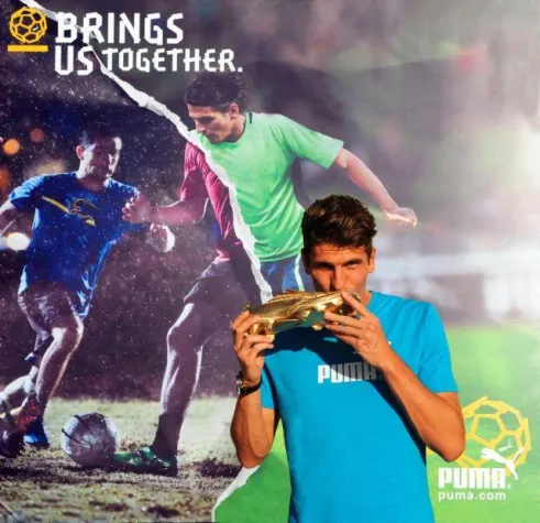 Bild: PUMA feiert seinen Torschützenkönig Mario Gomez