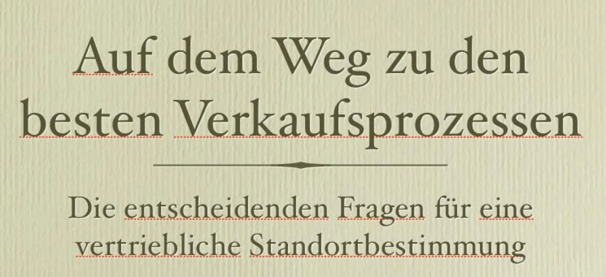 für eine Top-Vertriebsorganisation