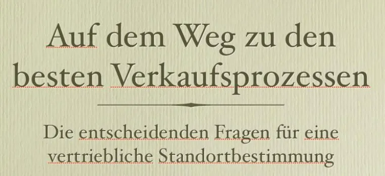 Bild: Mit 17 Fragen zur Standortbestimmung im Vertrieb