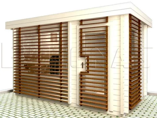 Bild: Saunabau: Stromsparende Außensauna und Gartensauna