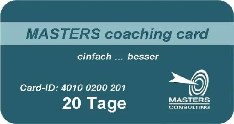 Die MASTERS coaching card Bild: Die MASTERS coaching card