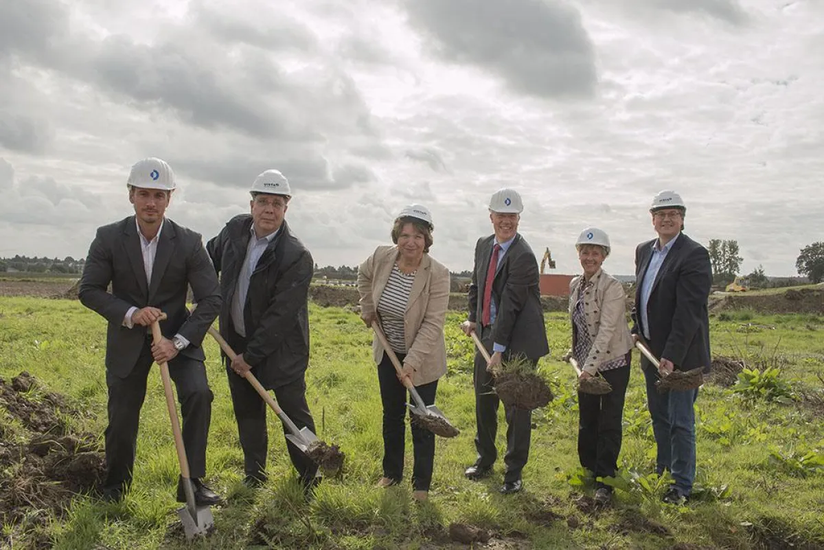 Der offizielle Spatenstich in Bergheim-Glessen