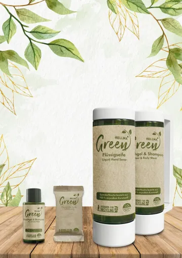 Neu: Hellma Green Pflegeprodukte für Haut und Haar in nachhaltiger Verpackung Bild: Neu: Hellma Green Pflegeprodukte für Haut und Haar in nachhaltiger Verpackung