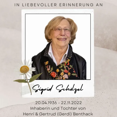 Bild: Henri Benthack: Zum Tod von Inhaberin Sigrid Schölzel