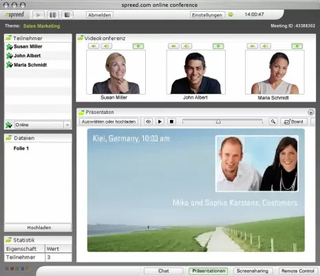 Bild: Web2.0 Meetings mit live Video Präsentationen