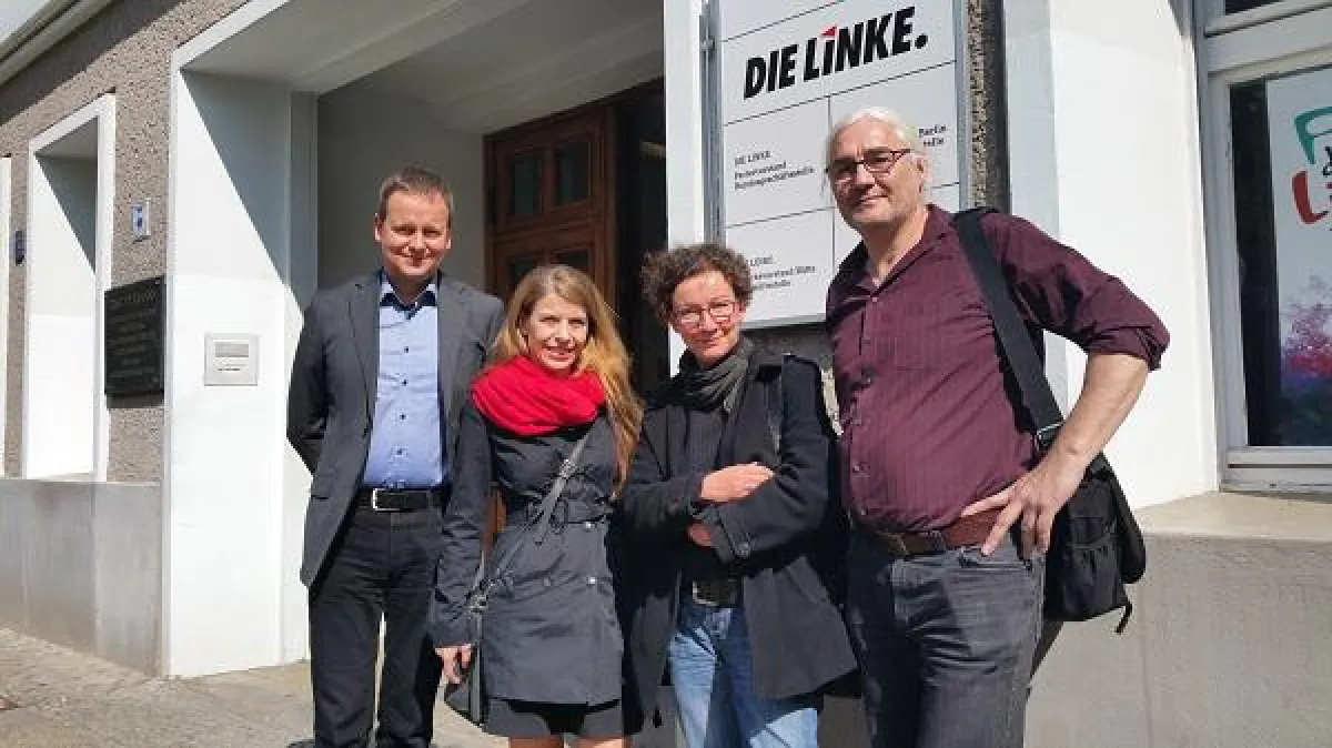 v.l.n.r. Klaus Lederer, Monika Mahlke, Katrin Möller, Fred Rehberg
