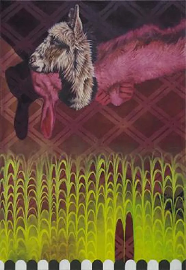 Svenja Maaß, Hättehättehätte, Öl auf Nessel, 130 x 90 cm, 2008/12