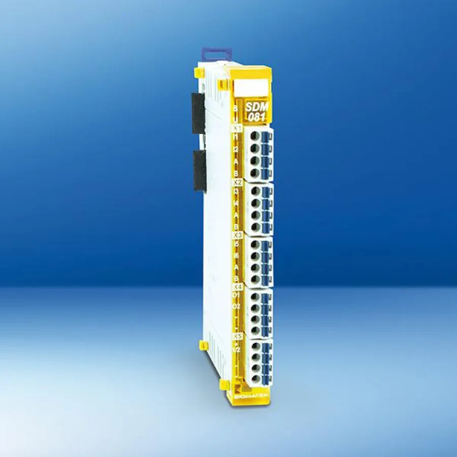 Das S-DIAS Safety Mixmodul SDM 081 bietet viel Flexibilität durch sichere Ein- und Ausgängen.