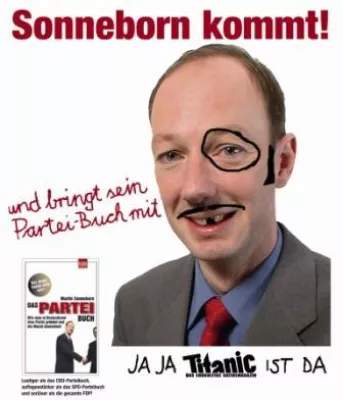 Bild: Sonneborn kommt nach Kassel und bringt sein Partei-Buch mit