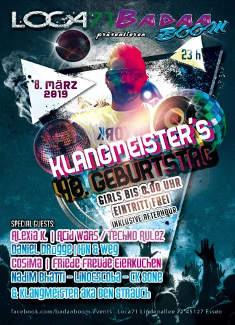 Bild: BadaaBOOM & Loca71 prs klangmeister's Ben Strauch 40. Geburtstag