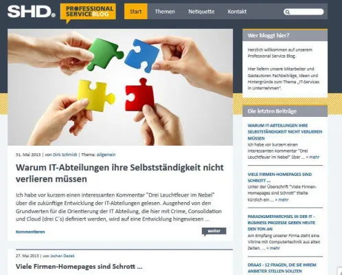 Bild: Professional Service goes social: SHD System-Haus-Dresden GmbH startet neuen Blog für IT Service Management