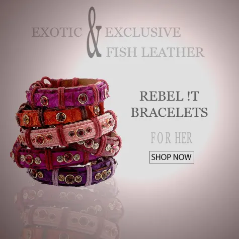 Bild: Handgemachte Luxuslederarmbänder aus exklusivem Fischleder
