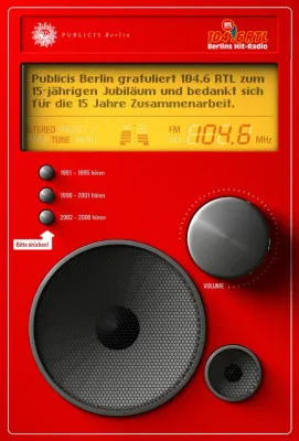 Bild: PUBLICIS Berlin bringt die Hauptstadt zum Singen - Einzigartiges Geschenk für Radio 104.6RTL