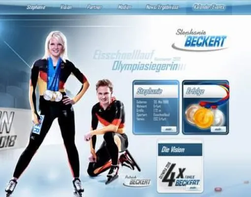 Bild: Eisschnelllauf-Ass Stephanie Beckert mit neuer Webseite