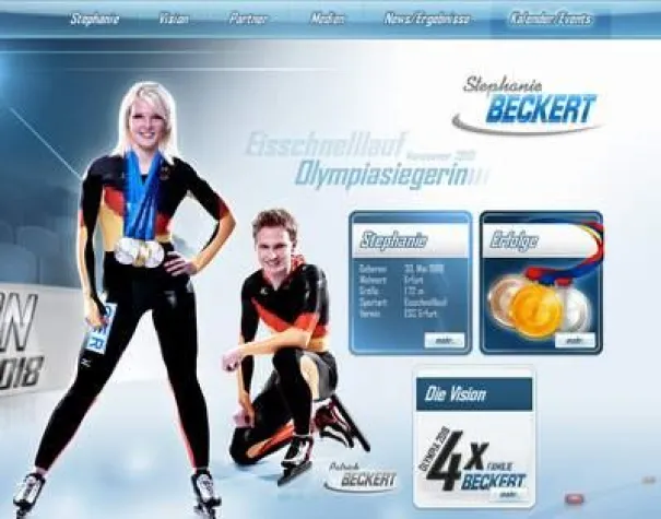 Eisschnelllauf-Ass Stephanie Beckert mit neuer Webseite Bild: Eisschnelllauf-Ass Stephanie Beckert mit neuer Webseite