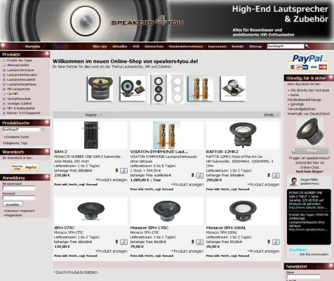 speakers4you.de – neuer Onlineshop für Boxenbauer Bild: speakers4you.de – neuer Onlineshop für Boxenbauer