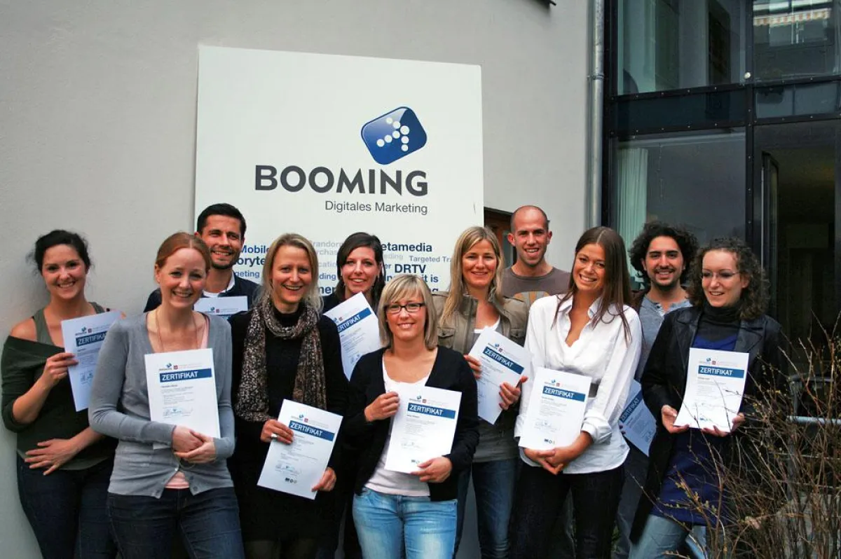 Das Team der Münchner Digital-Marketing-Agentur Booming setzt auf kontinuierliche Weiterbildung.