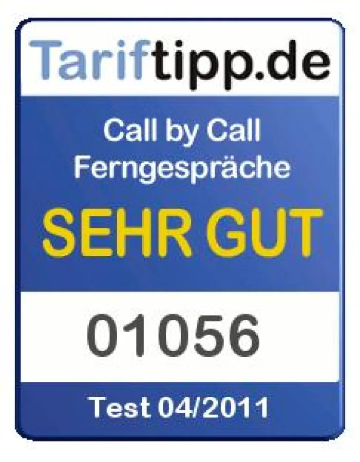 Der Call-by-Call-Anbieter Arcinum (01056) erhielt zum ersten Mal ein Tarifsiegel von Tariftipp.de