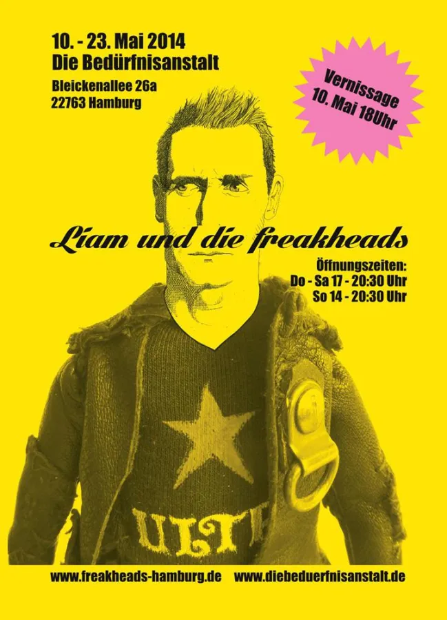 Für Fußballfreunds und Freunde skurriler Kunst: Liam und die freakheads in der Bedürfnisanstalt