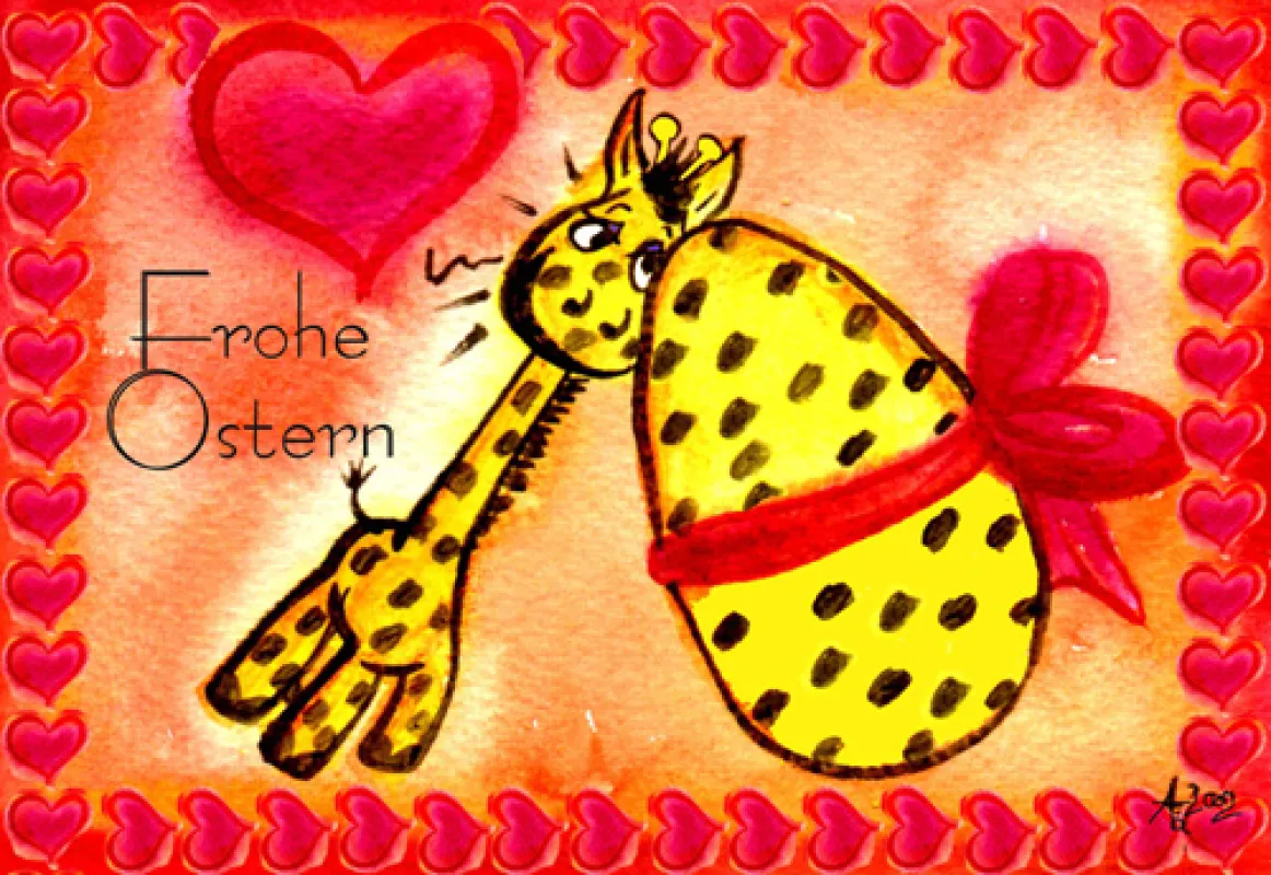 Ostergiraffe mit Ei, Autor: Addis@piclease