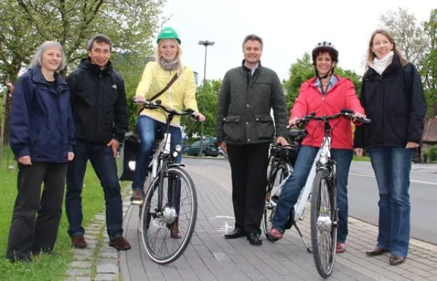 Bild: Erste Erfahrungen beim E-Fahrrad-Test von E.ON Mitte in Göttingen