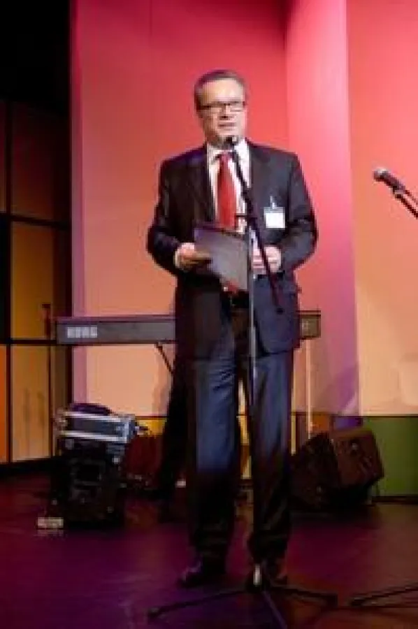 Frank Fuhrmann, Head of Communications & PR (MWM GmbH/Deutschland) bei seiner Ansprache vor dem Festivalpublikum