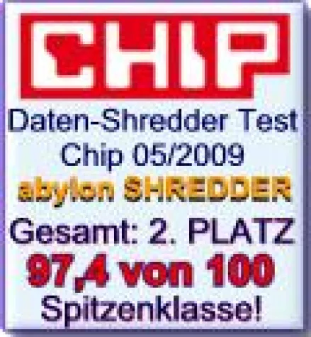 Bild: abylon SHREDDER im Vergleichstest auf Platz 2