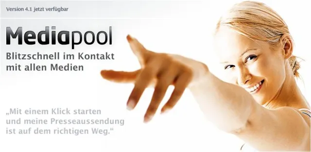 Bild: MediaPool 4.1- Die mobile Pressestelle mit 85.000 Medienkontakten