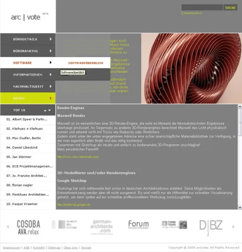 Bild: Architekturportal arcvote inhaltlich erweitert