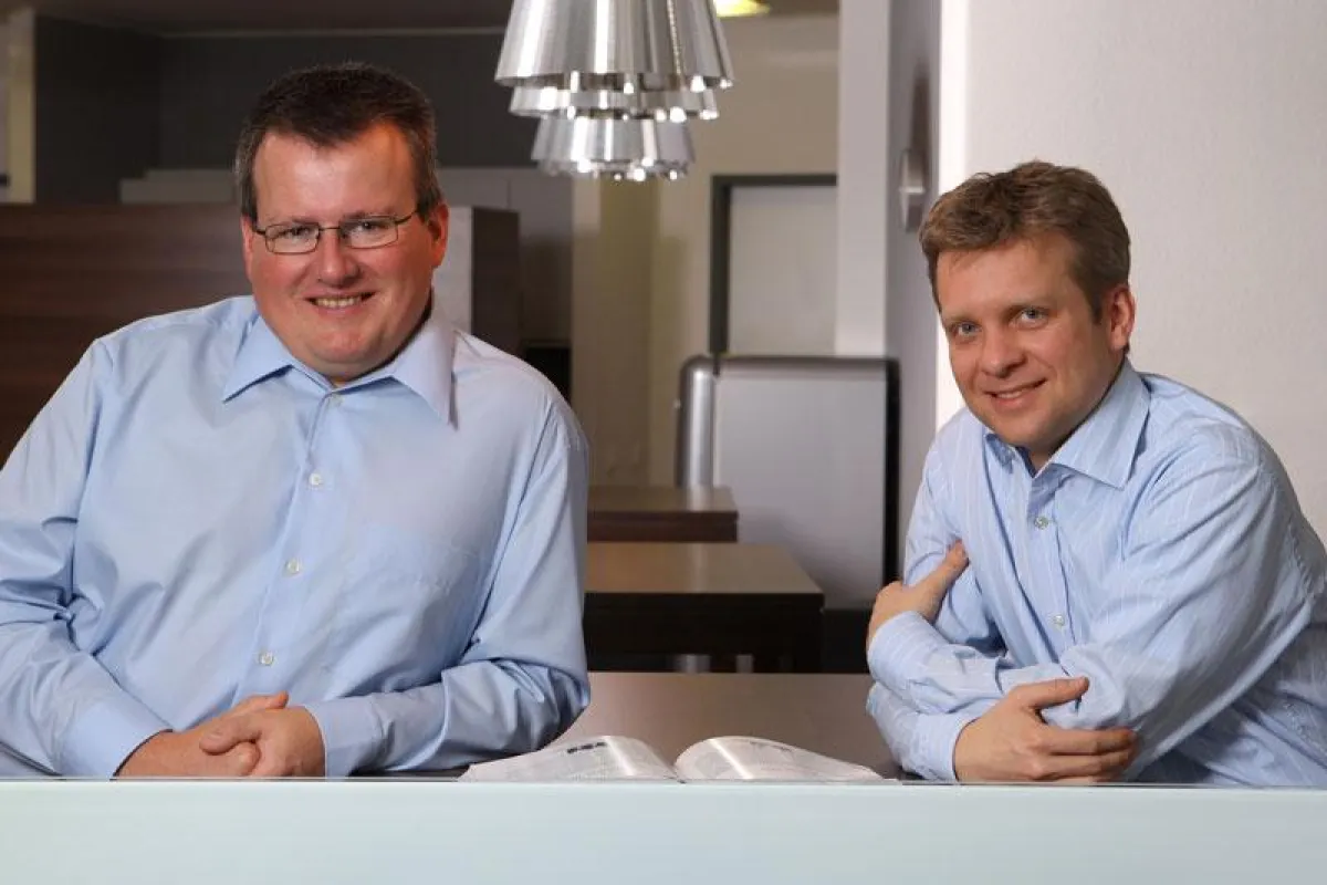 Gründer und Geschäftsführer der Inxmail GmbH: Peter Ziras und Martin Bucher.