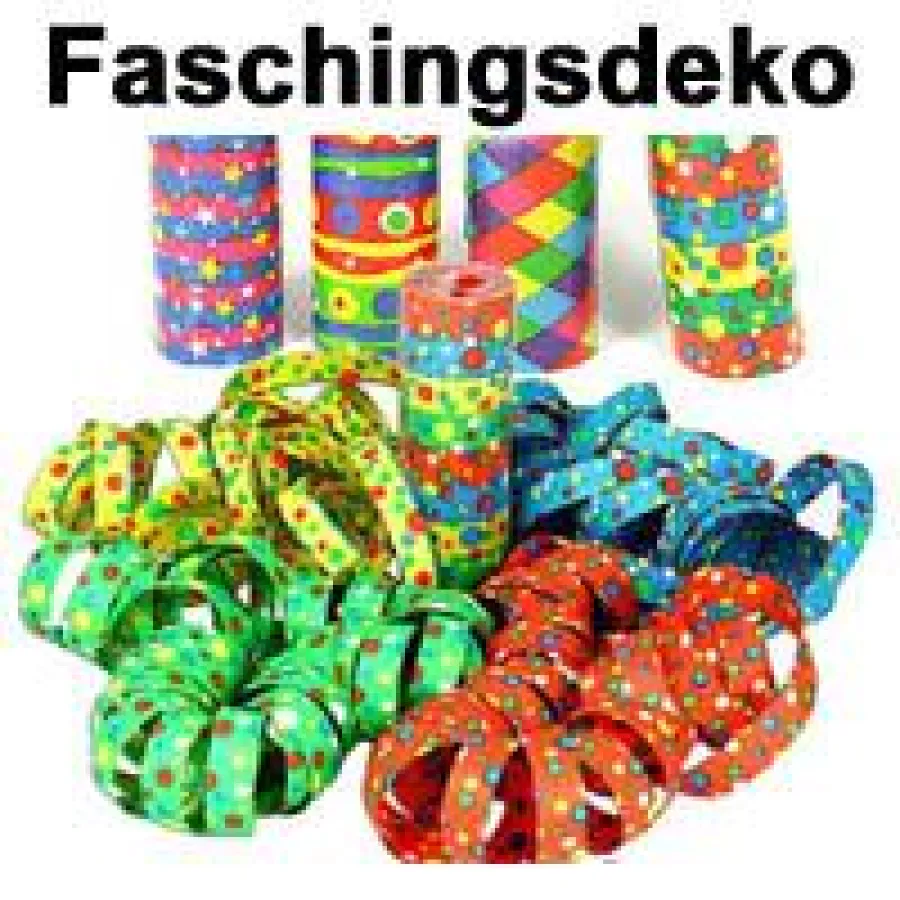 Bunte Luftschlangen als klassische Faschingsdeko