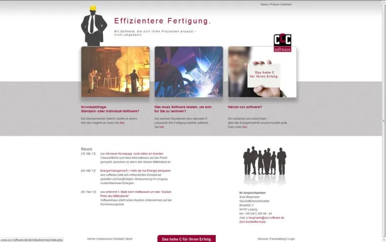 Bild: ccc mit neuer Homepage noch näher am Kunden
