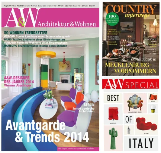 A&W zum Jahresbeginn im Trio: A&W mit Design-Special „Best of Italy“ und „Country unterwegs“ Bild: A&W zum Jahresbeginn im Trio: A&W mit Design-Special „Best of Italy“ und „Country unterwegs“