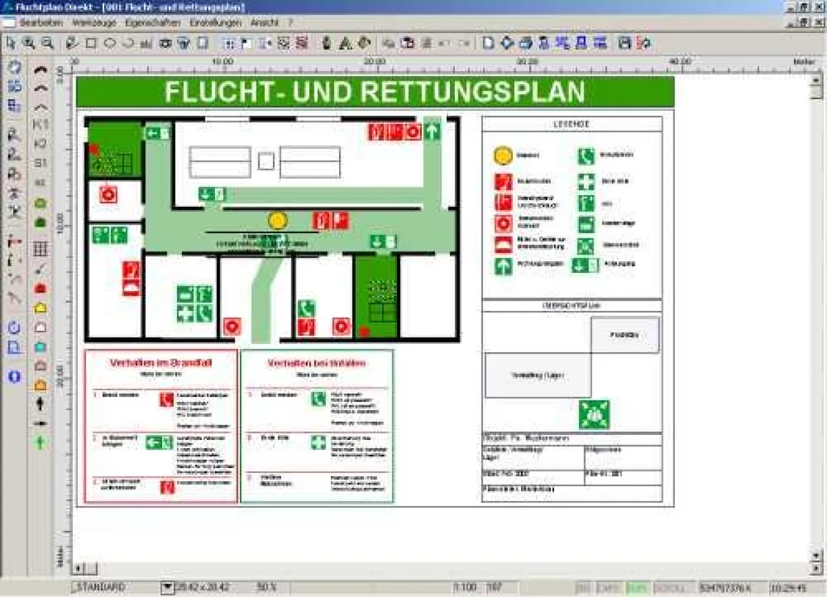 Flucht und Rettungspläne DIN-konform selbst erstellen - für nur 198 EUR!
