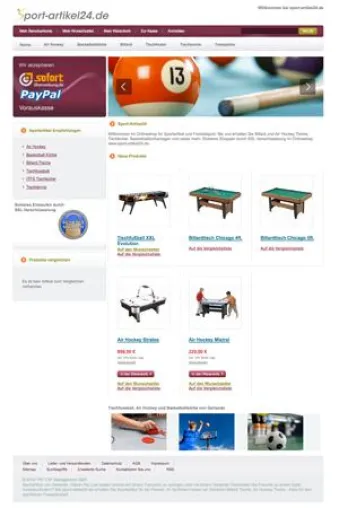 Bild: Tischkicker und Sportartikel Shop sport-artikel24.de startet im Juli 2010