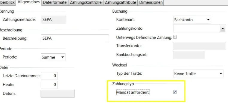 Bild: SEPA-Lastschrift im Firmenversicherungsbereich mit Maklerverwaltungsprogramm GIN-AX