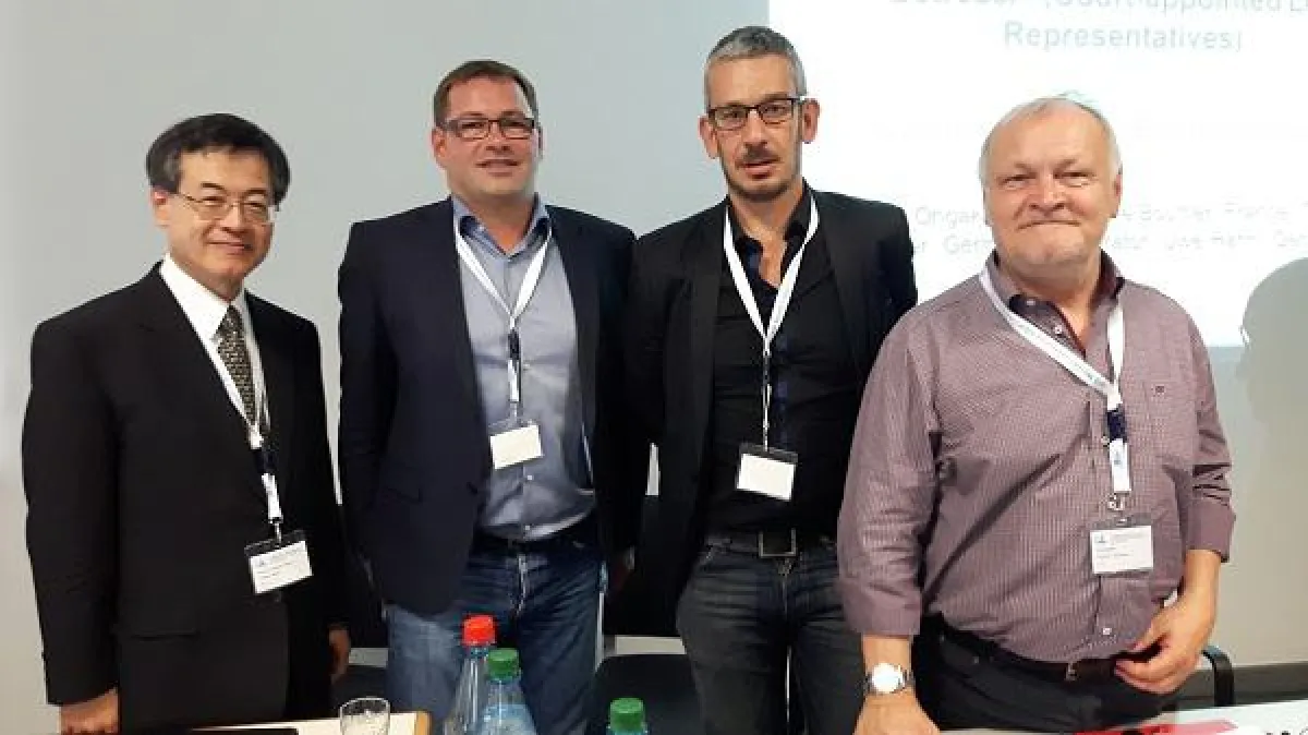 v.l.: Hisashi Ohgaki, Thorsten Becker, Pierre Bouttier, Uwe Harm