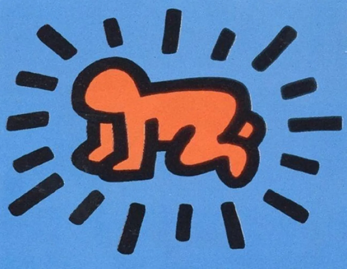KEITH HARING,  Radiant Baby, 1990