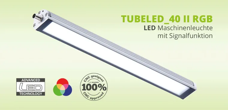 Bild: LED Signalleuchten: zum Beleuchten von Arbeitsbereichen mit Signalfunktion über Wechsel der Lichtfarbe