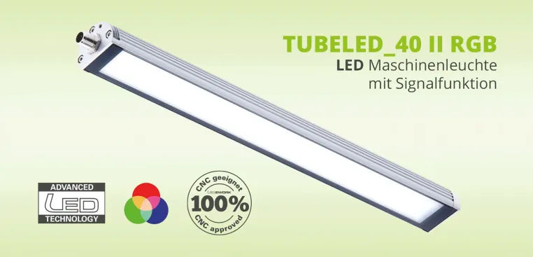 Bild: LED Signalleuchten: zum Beleuchten von Arbeitsbereichen mit Signalfunktion über Wechsel der Lichtfarbe