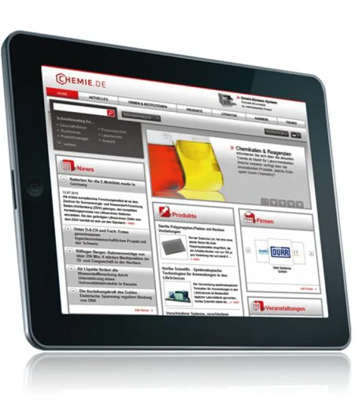 Alles neu: das Fachportal chemie.de nach dem Relaunch