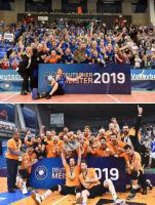 Bild: ERIMA Volleyballteams MTV Stuttgart und Berlin Recycling Volleys gewinnen die deutsche Meisterschaft
