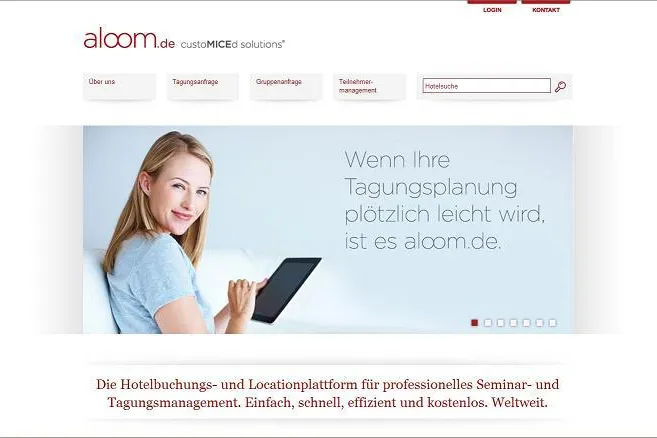 Bild: aloom.de – Führender Tagungshotelvermittler in neuem Gewand