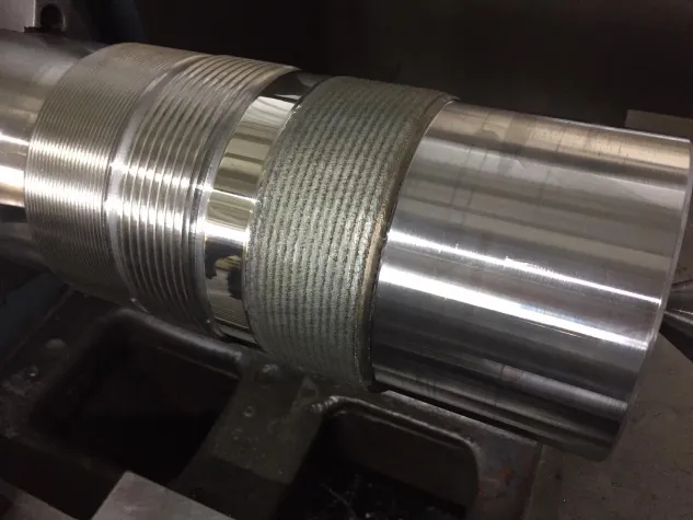 Aufarbeitung durch Laserauftragschweißen Bild: Aufarbeitung durch Laserauftragschweißen