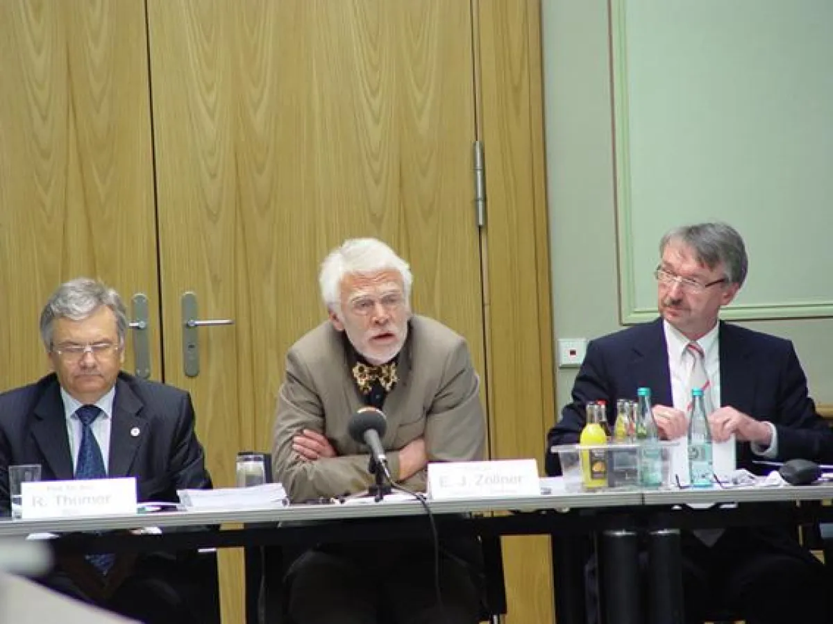 Prof. Thümer, Senator Zöllner und Prof.  Stock