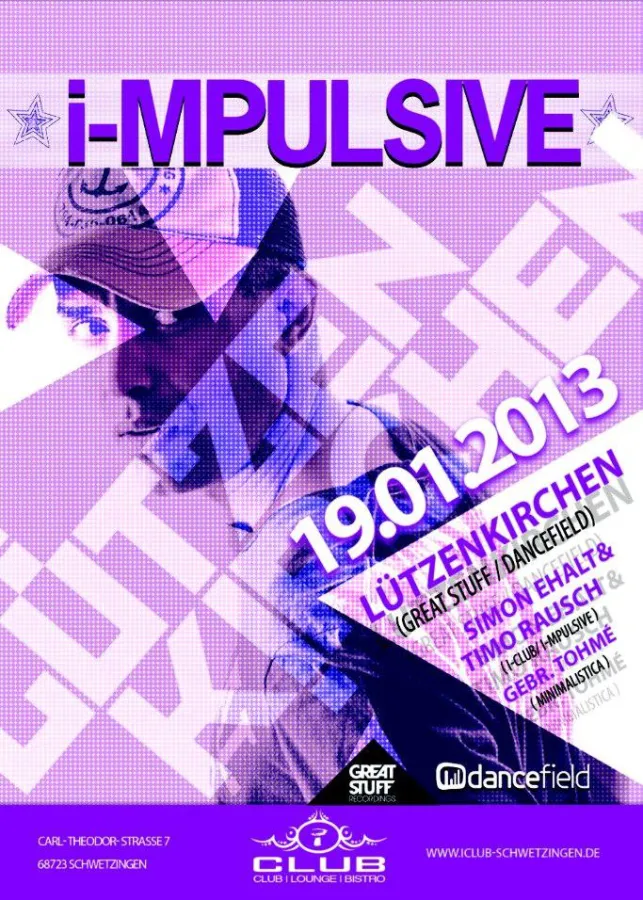 Flyer der Veranstaltung I-mpulsive mit Lützenkirchen am 19.01.13